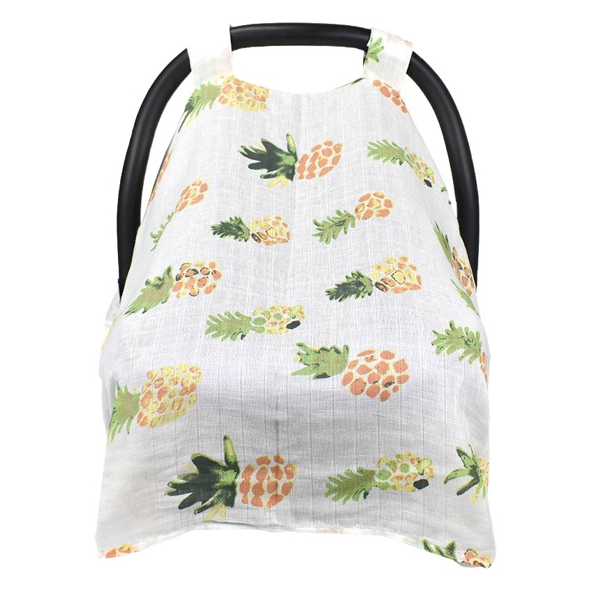 Cubierta de coche transpirable de hilo de muselina multifuncional sombrilla de asiento de bebé de 5 colores transfronterizos