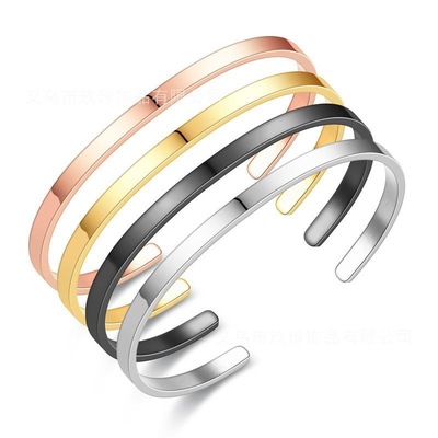 Best Sellers DIY Titanium steel bracelet personality Stainless steel Korean Edition Simplicity adjust Bracelet Lettering A small minority design