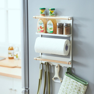 Refrigerator Storage Rack Side Storage Multifunctional Multi-Layer Side Punch-Free Wall-Mounted Kitchen Refrigerator Magnetic Storage Rack