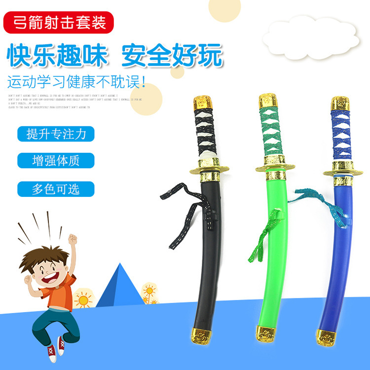 Fabricantes de niños ninja armamento juego de juguetes japoneses samurai accesorios de plástico espada samurai