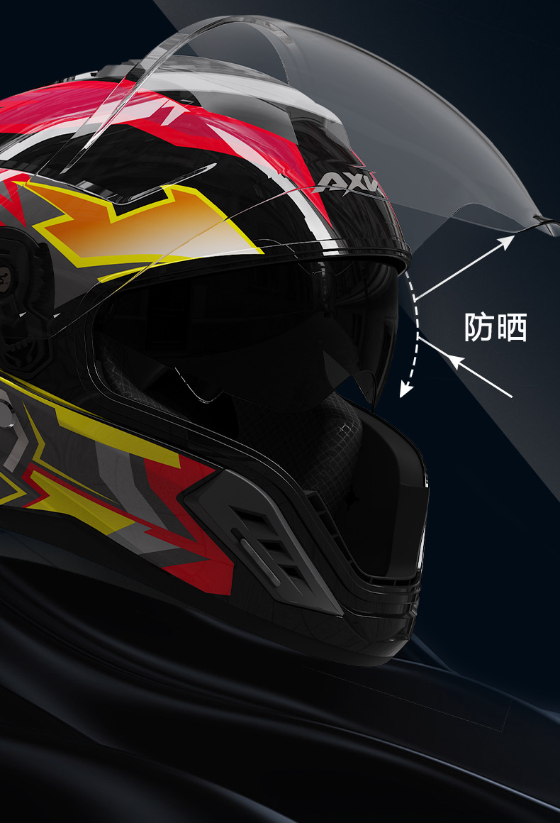 Foreign Trade Motorcycle Full-Face Helmet for Men and Women, Suitable for All Seasons, Motorcycle Riding, Electric Vehicle, Winter Warm Safety Helmet
