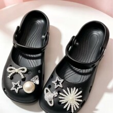 【鑫选】珍珠蝴蝶结装饰洞洞鞋女夏季外穿两穿凉拖百搭时尚凉鞋