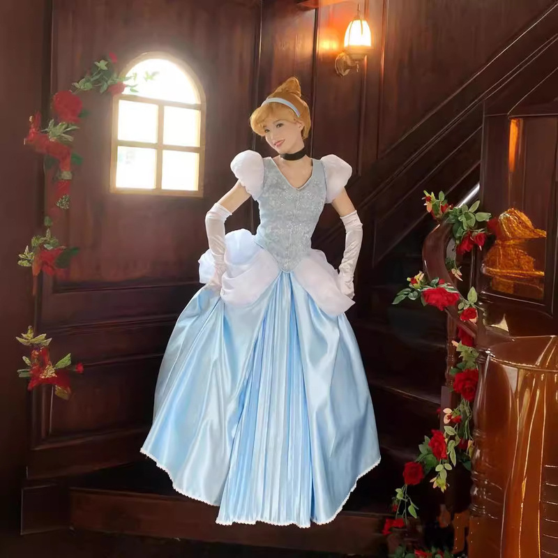 Halloween Cinderella cosplay Princess Dress Adult Cinderella High-Set Princess Dress Gown Adult