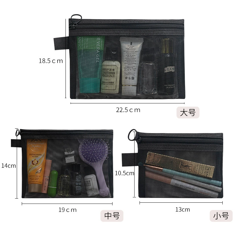 Transparent cosmetic universal storage bag for traveling, handheld lipstick for skin care, storage system, cosmetic bag