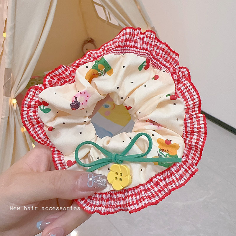 法式复古大肠发圈女高级感缎面韩系皮筋发绳森系头绳发饰大号头饰|undefined