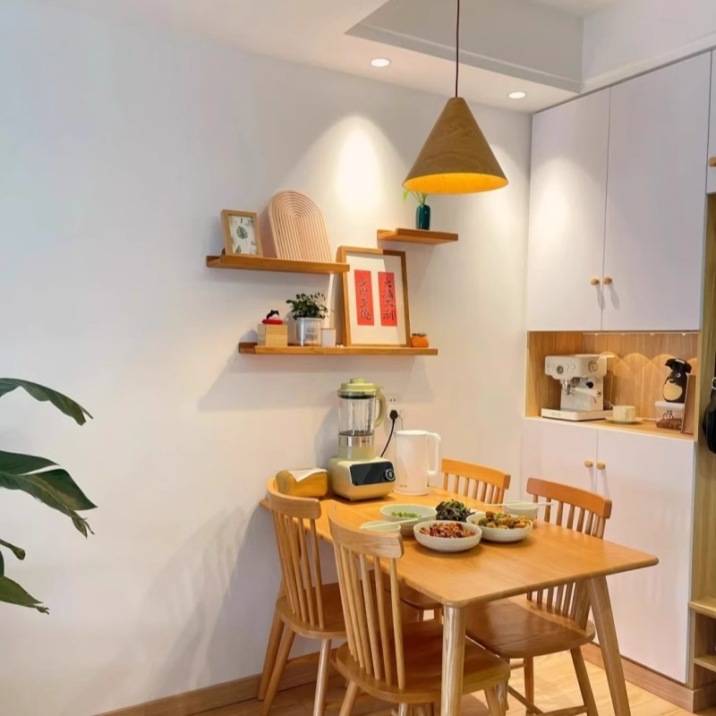 Estante de pared de madera maciza sin perforaciones, partición de pared, laminado, sofá, estante de exhibición trasero, estantería de pared, colgante de pared