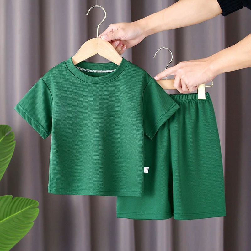 Детский спортивный костюм унисекс 2026: однотонная баскетбольная форма, летние сетчатые шорты, быстросохнущий комплект, летняя спортивная одежда