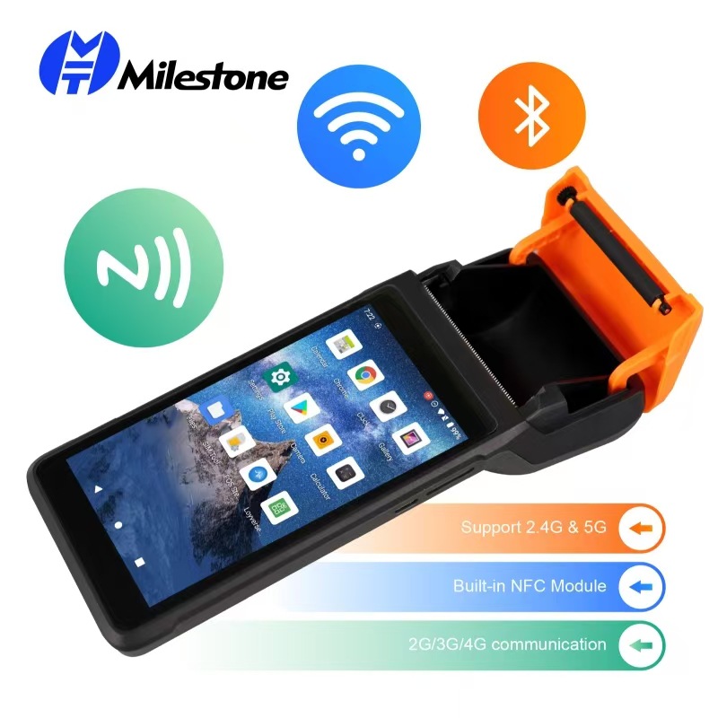 手持POS终端小票标签双打印一体机收银点餐智能扫码支付设备