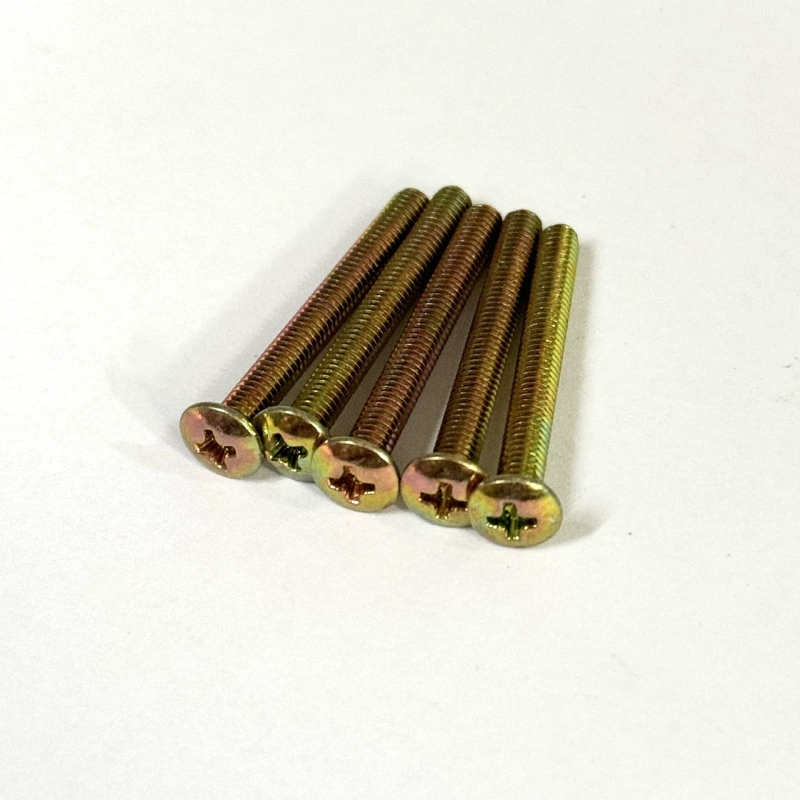 Большой плоский винт с плоской головкой 4*34, железный, цинковый, с круглой головкой, крестообразный винт, болт с цилиндрической головкой, удлиненный винт с розеткой для переключателя