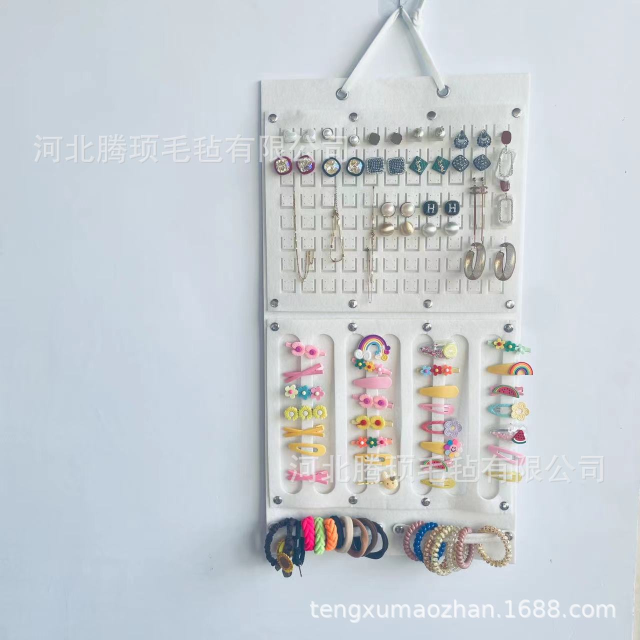 화이트 귀걸이 플러스 세로 스타일 35*66