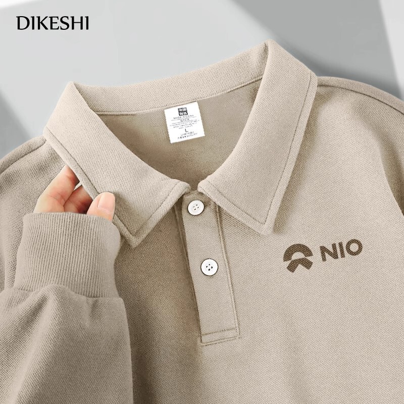 Lapel Sweatshirt with Logo Printed Work Clothes for Men in Autumn and Winter Company Group Advertising Cultural Shirt Work Clothes for Women