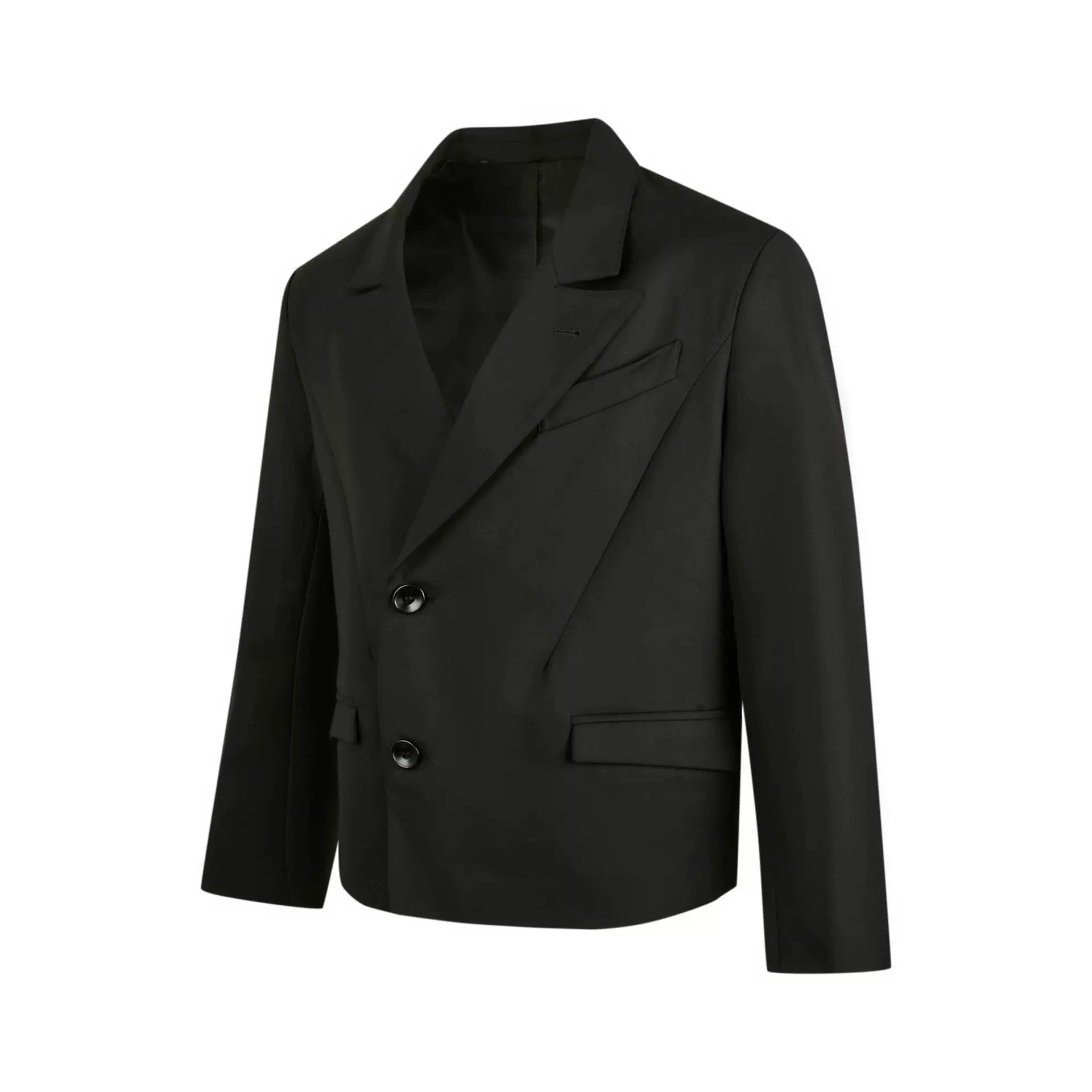 EME 秋冬复古枪驳领通勤宽松小众高级感vibe休闲正肩西装外套