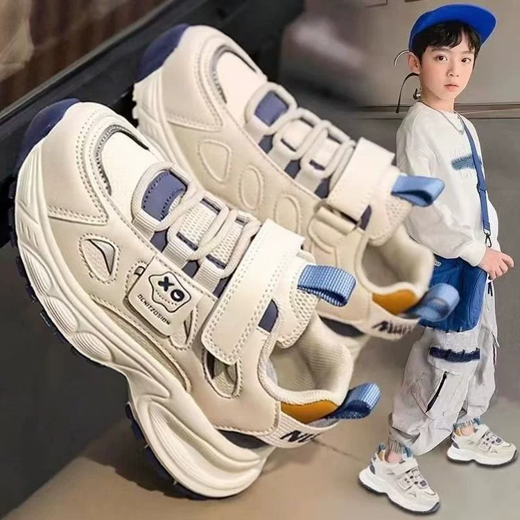 2024 осень и зима новые детские кроссовки для детей среднего возраста с мягкой подошвой кроссовки для мальчиков