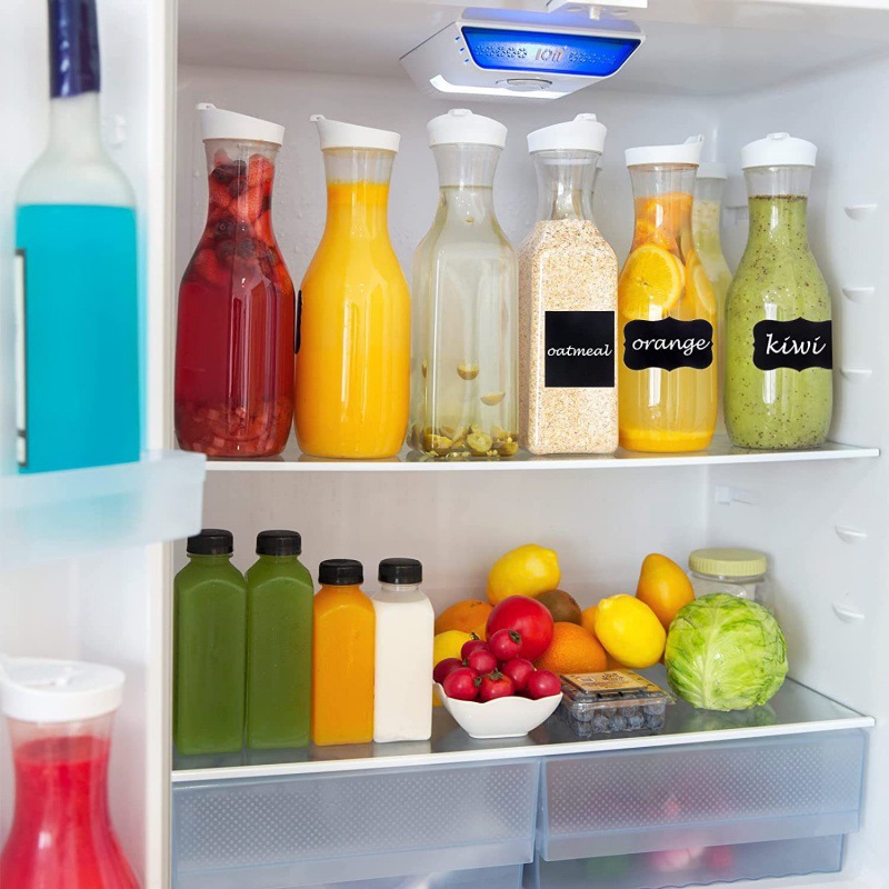 Fabricantes directos transfronterizos 1500ml jarro de jugo de plástico transparente cuadrado para la fiesta de la tienda de catering bar cafetería