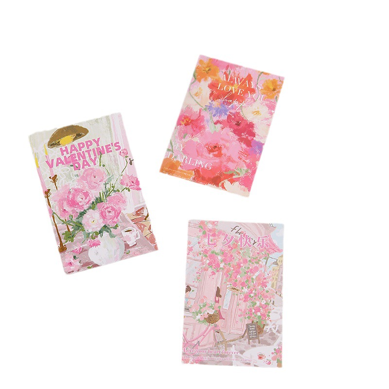 Tarjeta de rascar del día de San Valentín pegatinas al por mayor embalaje de flores tarjeta de felicitación ramo embalaje dorado amor tarjeta pequeña