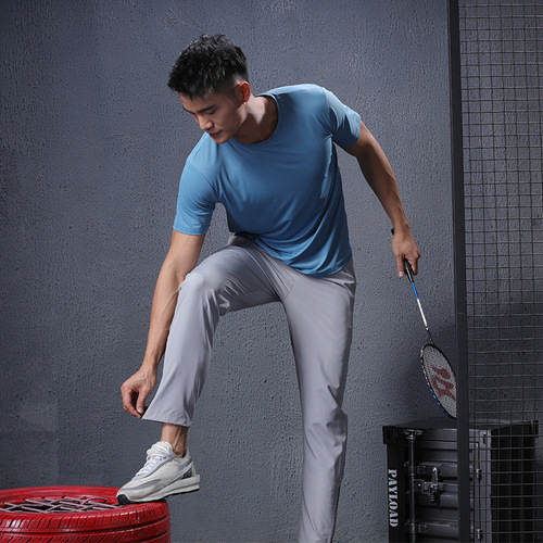 Spring and Autumn thin men's sports fitness sports students running marathon training quick-drying trousers men's school uniform pants