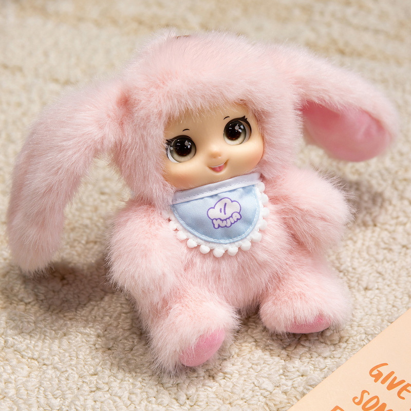 かわいい家族かわいい人形装飾品漫画動物家族ビニール人形かわいいキーホルダー人形ペンダント|undefined