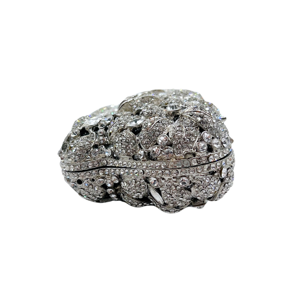 Túi clutch nữ đính kim cương hoa mẫu mới, phong cách Âu Mỹ, cầm tay dạ tiệc — Màu bạc, Màu sâm panh, Màu vàng kim, Cá tính đặt làm chi tiết 3