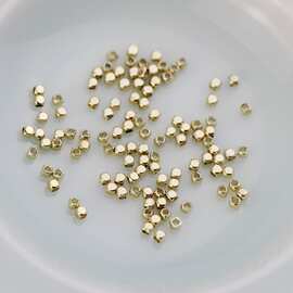 铜电镀14K金保色圆角小方块隔珠自制diy手工串珠手链耳环饰品配件