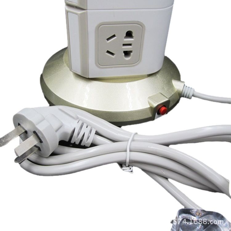 Regleta de Enchufes con Forma de Torre para Comercio Exterior, Regleta de Enchufes Vertical para Oficina, Carga USB, Multifuncional, para Escritorio de Computadora