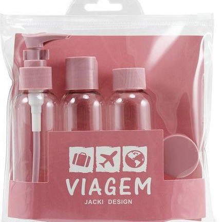 五件套PET喷雾化妆品分装瓶套装旅行空瓶子按压喷瓶旅行装便携式