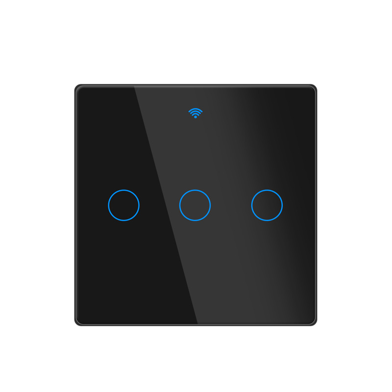 낙서 와이파이 3 위치 스마트 스위치 블랙