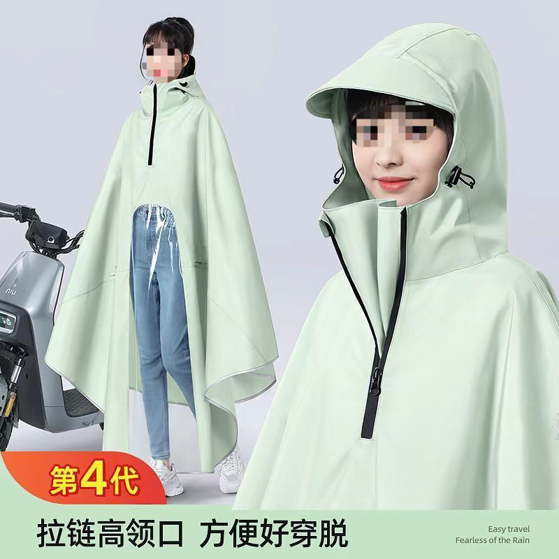 Electric Vehicle Raincoat, Battery Vehicle Poncho, Motorcycle Poncho, Enlarged and Thickened Full-Body Raincoat for Men and Women, Single and Double Raincoat