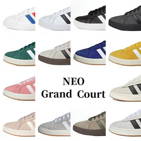 Cross-Border Neo Grand Court Casual Low-Top Sneakers Adidas Men's and Women's Synthetic Leather Non-Slip Wear-Resistant Casual Shoes