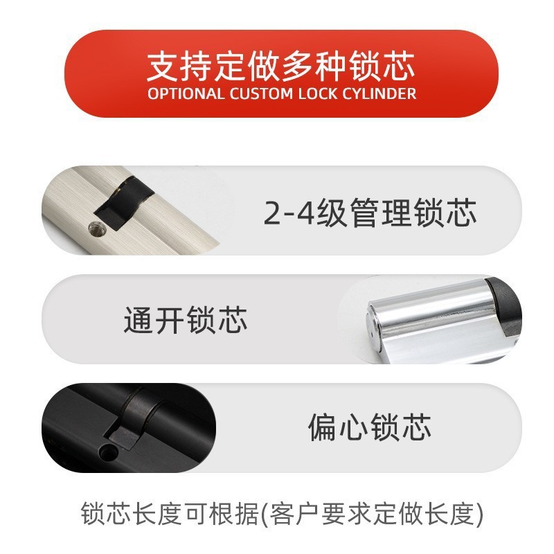 Con llave estándar europeo 70 una sola calabaza de cobre cerradura mecánica cerradura de puerta interior universal dormitorio C cerradura