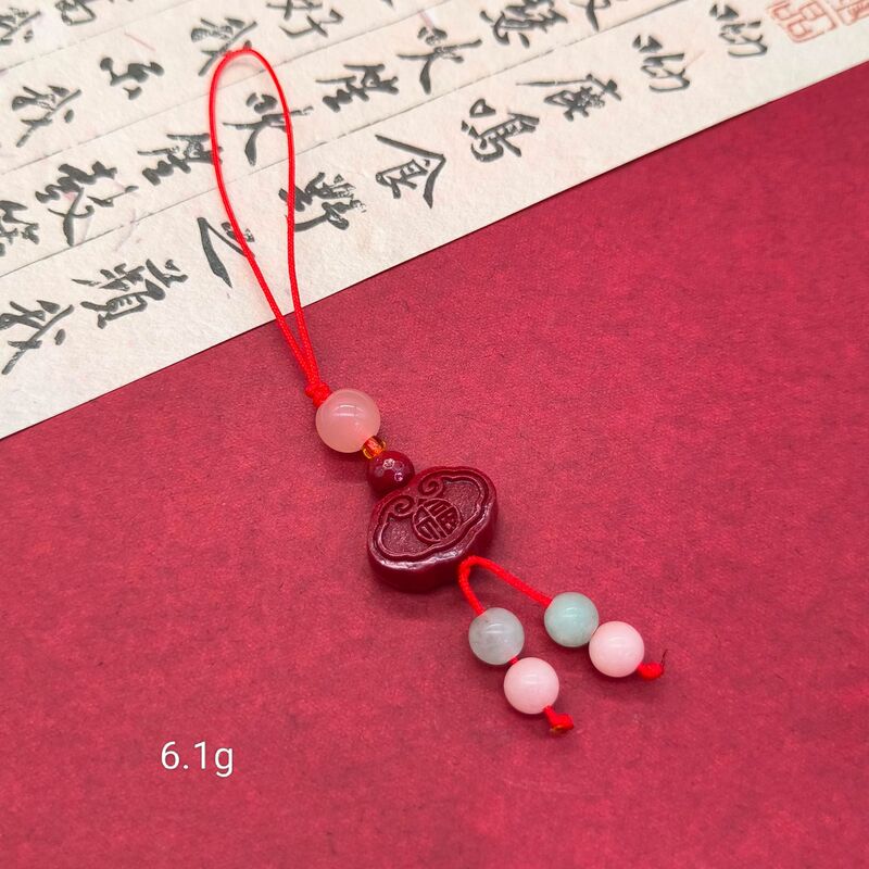 高含量朱砂紫金砂平安扣福袋招财猫莲花佛公手机链钥匙扣批发|undefined