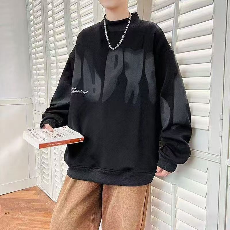 Sweatshirt Boys Trendy Loose Long-Sleeved Student Single Wear Spring and Autum Gradient Thickeneded Youth American Fashion Brand Clothes