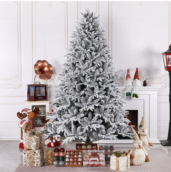 1.2m luxury PE flocking snowy encryption-automatic tree