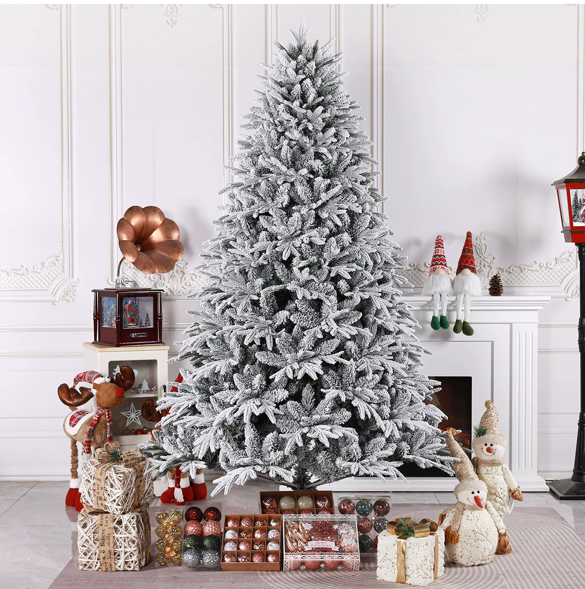 Белая Christmas елочная серебристая снежинка сцена снежинка украшение домашний DIY Рождество Nordic стиль 2025 новый