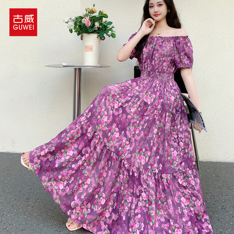 Yunnan Seaside Vacation Beach Dress Cotton Silk Floral Dress Women's Summer Dress Outerwear Bohemian Style Wholesale Yunnan Seaside Vacation Beach Dress Cotton Silk Floral Dress Women's Summer Dress Outerwear Bohemian Style Wholesale