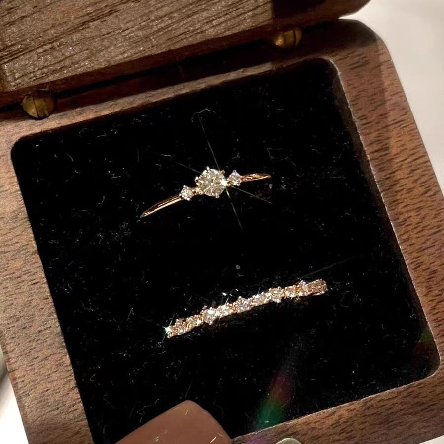 Minimalistischer Diamant Stapelring Für Damen Elegantes Schmuckstück_voghion.com