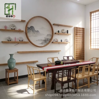 立豪竹竹家具厂加工竹茶桌禅意新中式竹制茶台竹制茶椅竹制桌椅