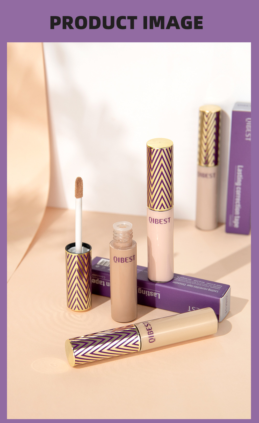 QIBEST Concealer is waterproof, sweat-proof, long-lasting, and does not easily smudge. It can cover pigmentation, acne marks, fade dark circles, and is a contouring liquid undefined