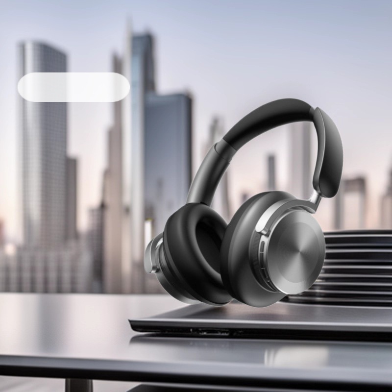 2026跨境电商新款头戴式金属款蓝牙耳机主动降噪蓝牙耳机批发