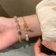 South Korea Vintage Pearl Natural Stone Crystal Multi-layer Bracelet Niche Simple Bracelet Fashionable All-match Beaded Bracelet for Women