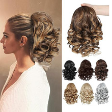 外贸女假发抽绳短罗马卷马尾多色改变发型改变气质自然网红批发