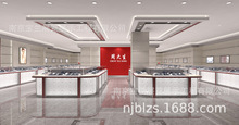 周大生珠宝店周六福中国黄金店铺设计装修珠宝柜台不锈钢珠宝柜