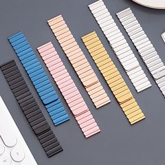 適用蘋果apple watch不鏽鋼磁吸錶帶華為GT4一珠竹節花邊s9手錶帶