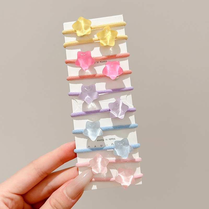 Las niñas atan el cabello, las bandas elásticas no dañan el cabello, la cuerda para la cabeza, los niños, los lindos anillos para el cabello de cristal de dibujos animados, 2025 nuevos accesorios para el cabello de las niñas