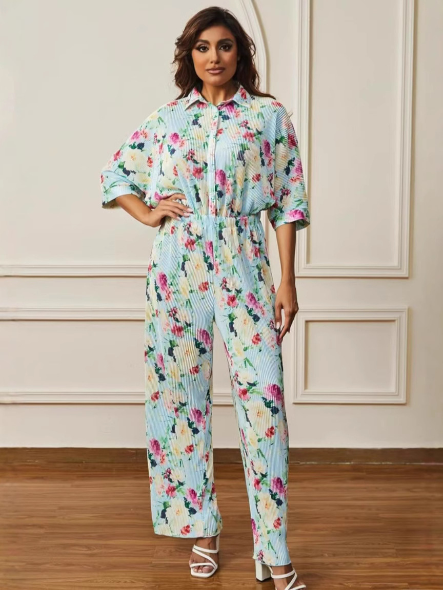 Conjunto de Ropa de Casa con Estampado para Mujer de Poliéster para Invierno