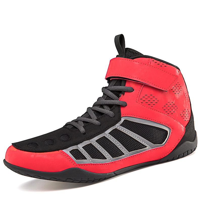 Zapatos de boxeo de gran tamaño para hombres y mujeres, zapatos de lucha libre, zapatos de entrenamiento de combate ligeros y transpirables, zapatos de lucha, competencia profesional_voghion.com