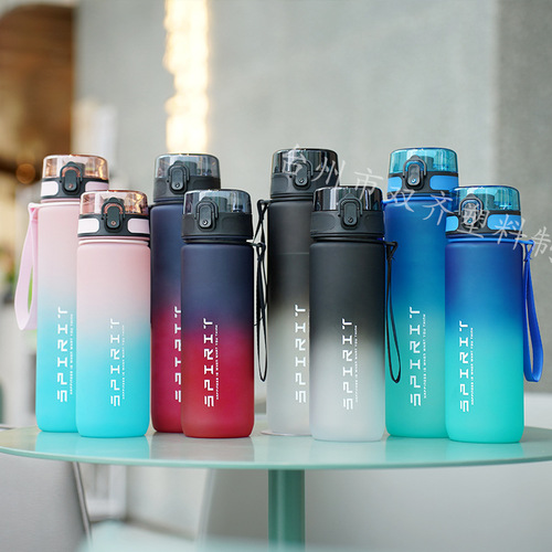 1L Large Capacity Direct Drinking Sports Water Cup 32oz Cross-border Gradient Space Cup Student Summer Outdoor Plastic Water Cup