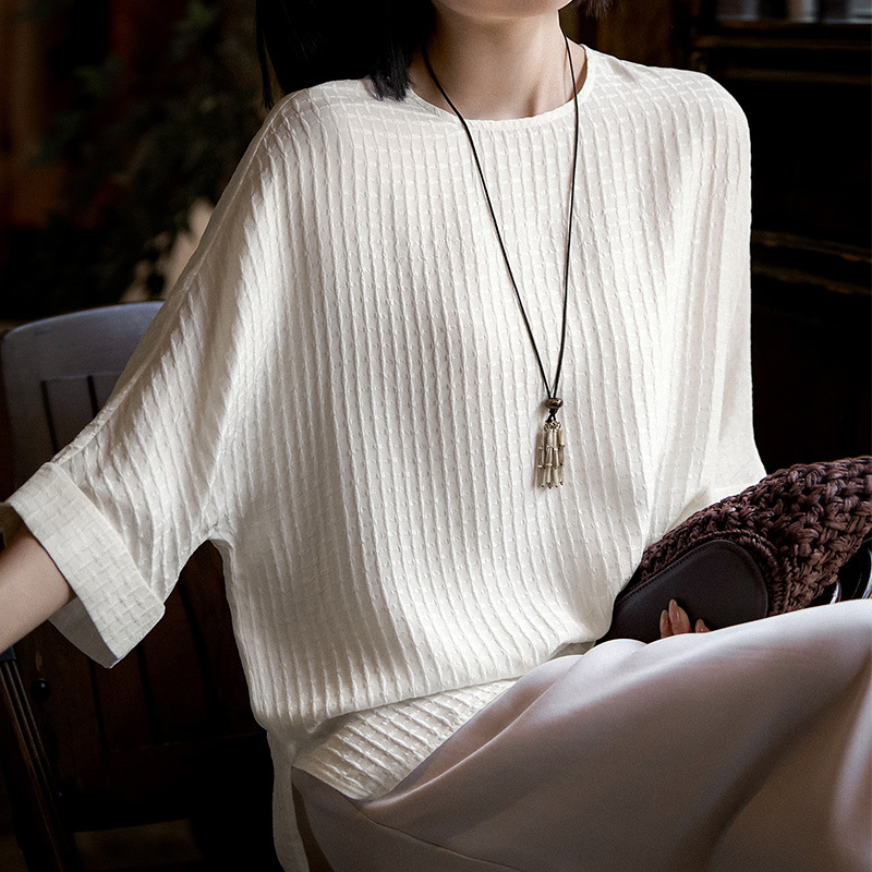 Silk elegant summer T-shirt