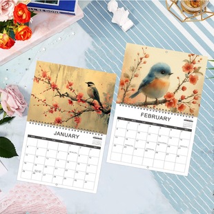 2026 Full English Wall-Mounted Wall Calendar Cross-Border European and American English Version Full-Year Countdown Desktop Calendar Wholesale