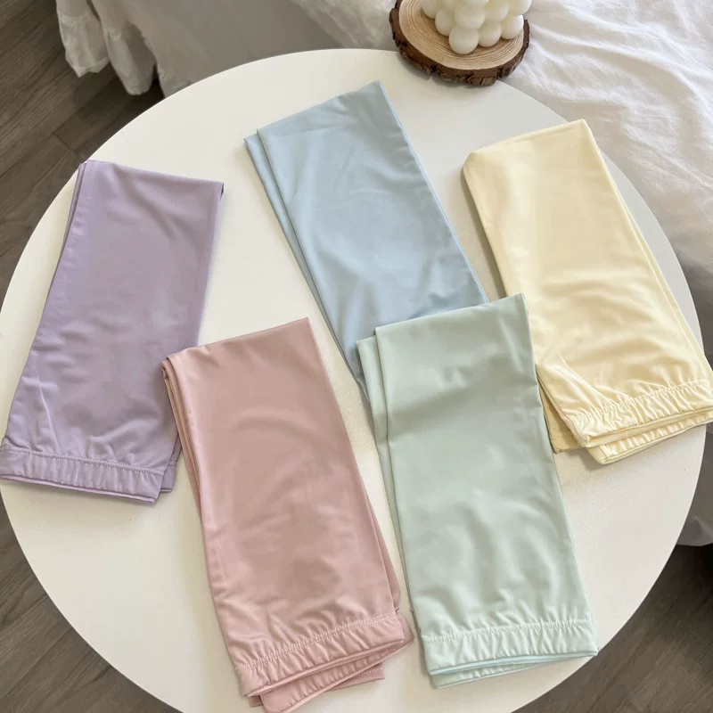 Solid summer silk sleeves for men and women, travel protection sleeve, sun protection, UV protection