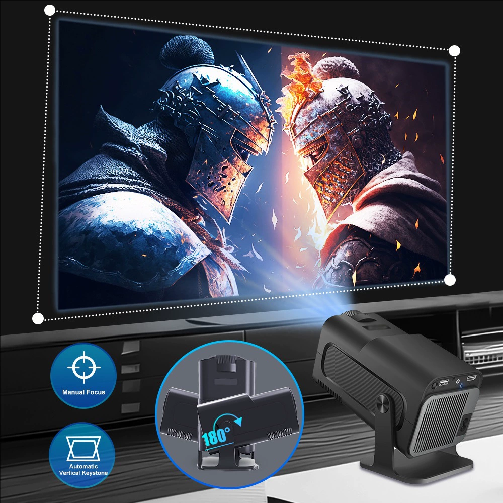 HY320 mini короткофокусный проектор, HD/4K портативный проектор для дома и спальни, настенная проекция, в наличии